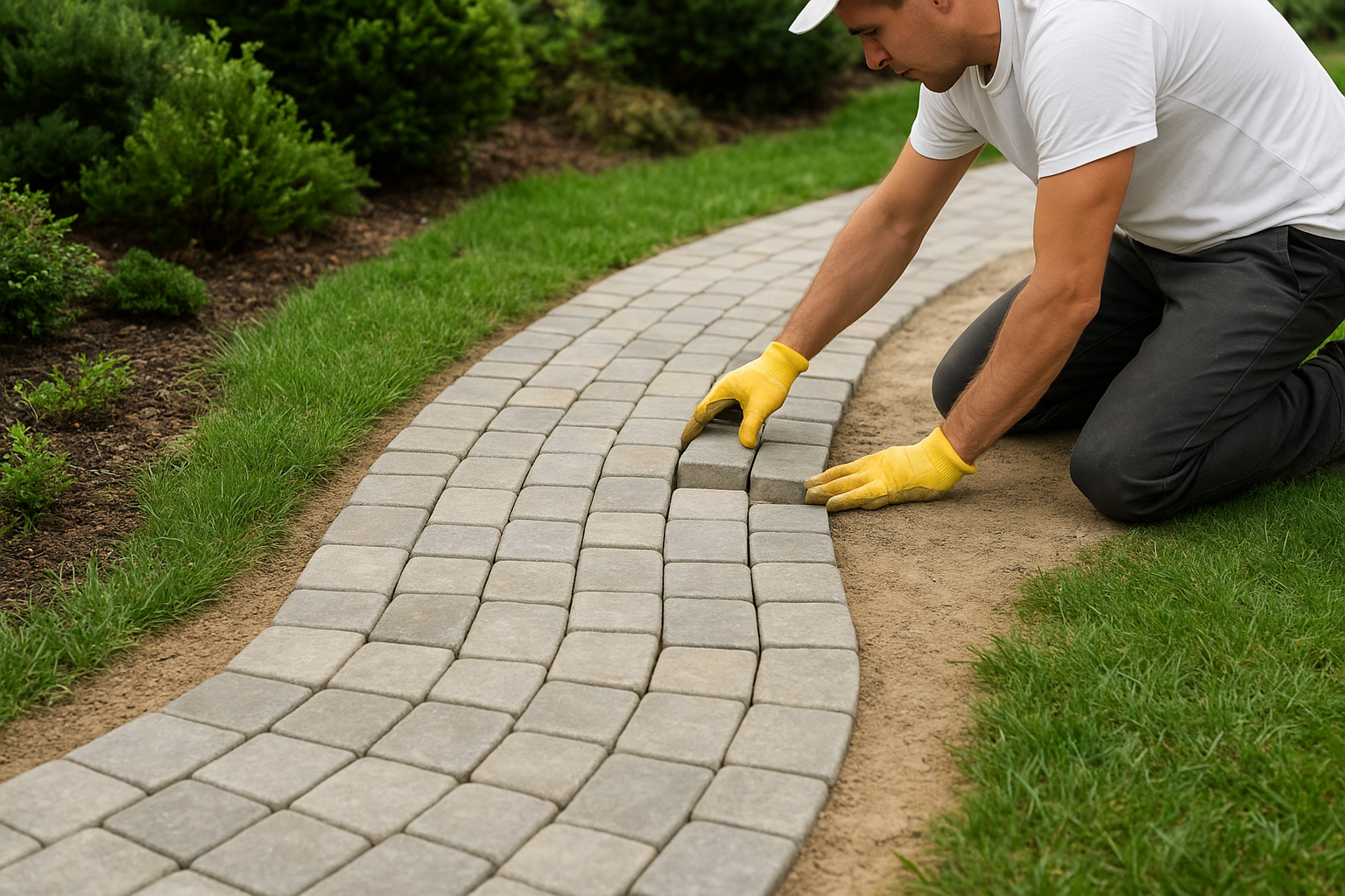 Bahçelerde Estetik ve Dayanıklılık Buluşuyor: Huzur Peyzaj Merkezi’nden Parke Taşı Yolu Uygulamaları
